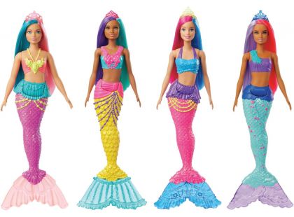 Mattel Barbie kouzelná mořská víla vlasy růžově-modré - Poškozený obal
