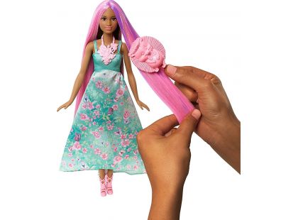Mattel Barbie kouzelné barevné vlasy brunetka