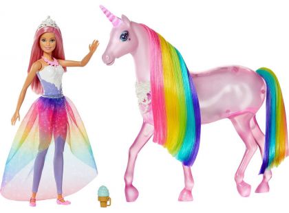 Mattel Barbie kouzelný jednorožec a panenka - Poškozený obal