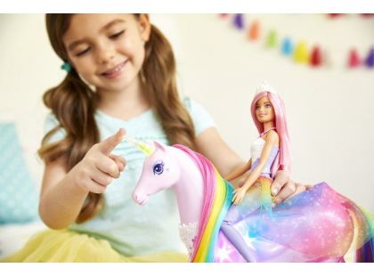 Mattel Barbie kouzelný jednorožec a panenka