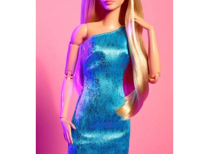 Mattel Barbie Looks blondýnka v modrých šatech