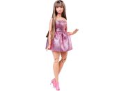 Mattel Barbie Looks brunetka v růžových mini šatech - Poškozený obal