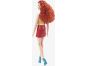 Mattel Barbie Looks rusovláska v červené sukni 29 cm 3
