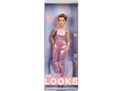 Mattel Barbie Looks s krátkými vlasy v růžovém outfitu