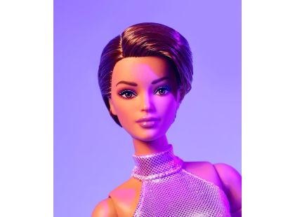 Mattel Barbie Looks s krátkými vlasy v růžovém outfitu