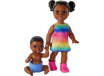 Mattel Barbie malí sourozenci holčička černoška