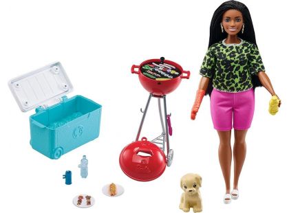 Mattel Barbie mini herní set s mazlíčkem grilování GRG76