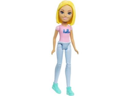 Mattel Barbie Mini panenka světle modré kalhota FHV73