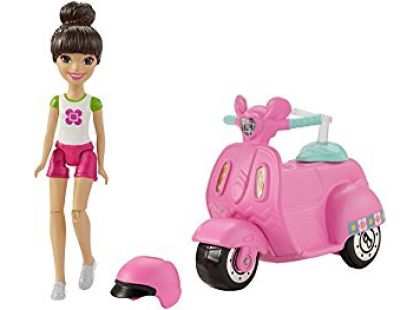 Mattel Barbie Mini vozítko panenka Skútr FHV80