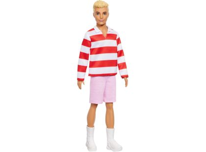 Mattel Barbie model Ken červenobílé proužkované triko Mattel Barbie model Ken červenobílé proužkované triko