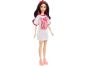 Mattel Barbie modelka - bílé lesklé šaty 2