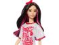 Mattel Barbie modelka - bílé lesklé šaty 3