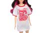 Mattel Barbie modelka - bílé lesklé šaty 4