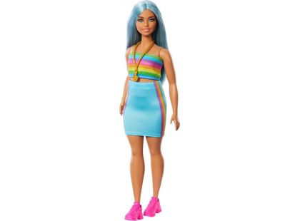 Mattel Barbie modelka - sukně a top s duhou