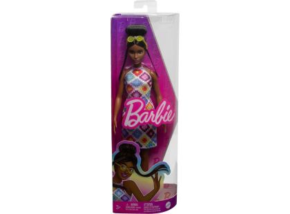 Mattel Barbie modelka barevné háčkované šaty