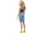 Mattel Barbie modelka černo-modré šaty s ledvinkou 29 cm 3