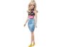 Mattel Barbie modelka černo-modré šaty s ledvinkou 29 cm 2