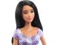 Mattel Barbie modelka fialkové kostkované šaty 29 cm 4