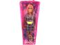 Mattel Barbie modelka kárované šaty se žlutou ledvinkou 3