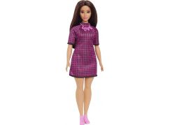 Mattel Barbie modelka kostkované šaty