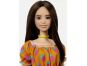 Mattel Barbie modelka oranžové šaty s puntíky 2