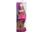 Mattel Barbie modelka růžové květinové šaty 6