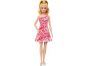 Mattel Barbie modelka růžové květinové šaty 3