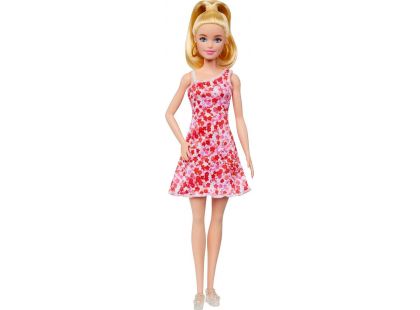 Mattel Barbie modelka růžové květinové šaty