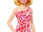 Mattel Barbie modelka růžové květinové šaty 5