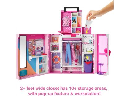 Mattel Barbie módní šatník snů s panenkou 30 cm