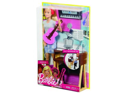 Mattel Barbie muzikantka blondýnka hrací set