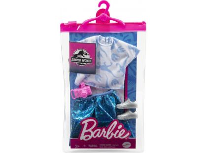 Mattel Barbie obleček 30 cm s doplňky v praktickém balení Jurský svět GRD48
