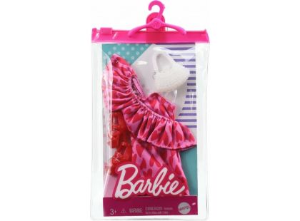 Mattel Barbie obleček 30 cm s doplňky v praktickém balení Šaty GRC09