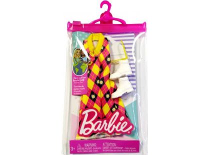 Mattel Barbie obleček s doplňky v praktickém balení Šaty HJT17