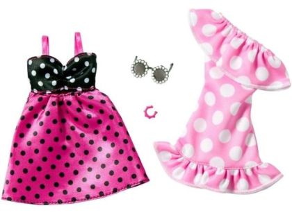 Mattel Barbie Oblečení 2 oblečky a 2 doplňky pro panenku Mattel Barbie Oblečení 2 oblečky a 2 doplňky pro panenku