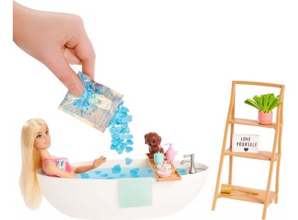 Mattel Barbie panenka a koupel s mýdlovými konfetami blondýnka