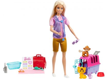 Mattel Barbie panenka zachraňuje zvířátka - blondýnka