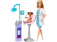 Mattel Barbie povolání herní set s panenkou zubařka blondýnka - Poškozený obal