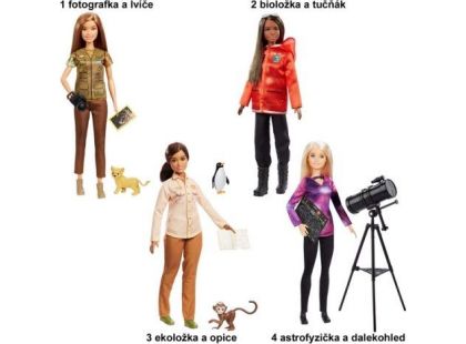 Mattel Barbie povolání National Geographic panenka ekoložka a opice