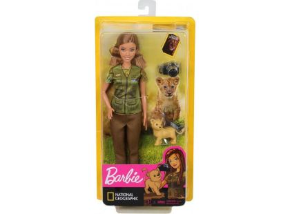 Mattel Barbie povolání National Geographic panenka fotografka a lvíče