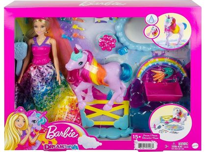 Mattel Barbie princezna a duhový jednorožec herní set  - Poškozený obal
