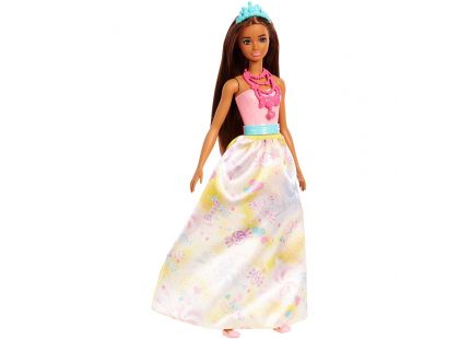 Mattel Barbie Princezna hnědé vlasy žlutá
