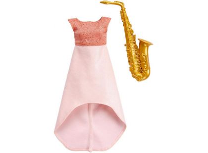Mattel Barbie profesní oblečení s doplňky FKT15 - Saxofon