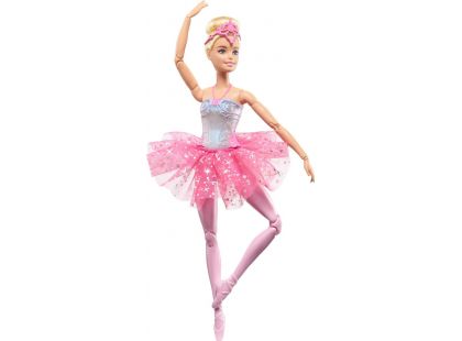 Mattel Barbie svítící magická baletka s růžovou sukní 31 cm