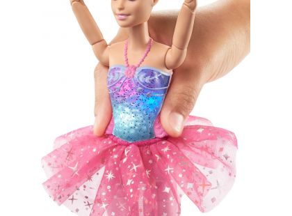 Mattel Barbie svítící magická baletka s růžovou sukní 31 cm