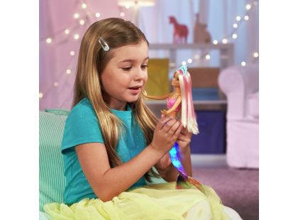 Mattel Barbie svítící mořská panna s pohyblivým ocasem běloška - Poškozený obal