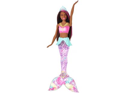 Mattel Barbie svítící mořská panna s pohyblivým ocasem černoška