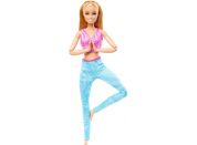 Mattel Barbie v pohybu - blondýnka v modrých legínách