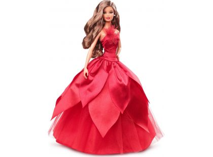 Mattel Barbie Vánoční panenka černovláska