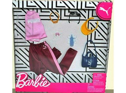 Mattel Barbie značkové oblečky a doplňky růžové tílko PUMA